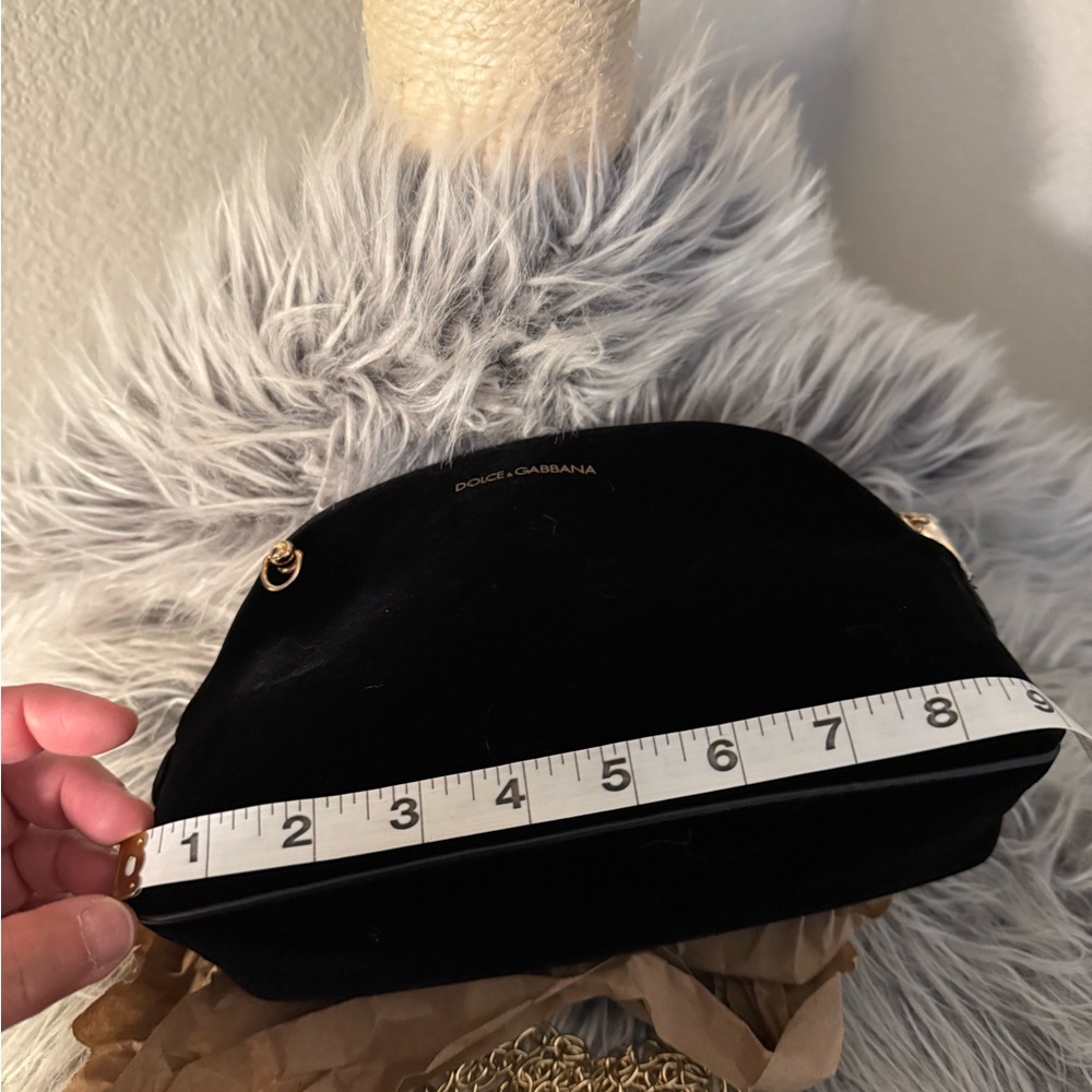 Dolce & Gabbana Black Pouch with Gold Zipper - Picture 7 of 12